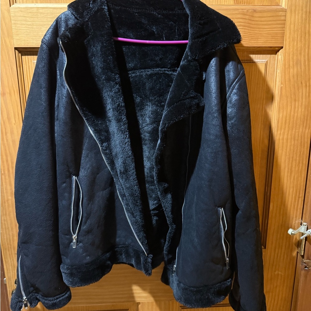 Urban Outfitters Black Teddy Jacket
